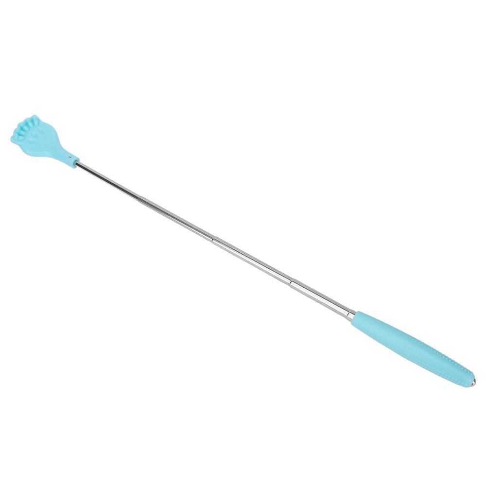 Self Back Scratcher Stretchable Multifunctional Body Massager Cat Claw Style Cute Scratching Tool (Blue)