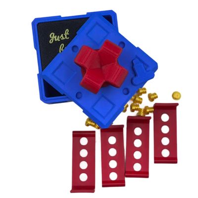 3.14" Width Annoying Gift Box, Prank Screw Box, 3D Printed, Hilarious Money Card Container (Blue Annoying Box with Middle Finger)