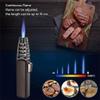 BrightfireBright Fire Lighter Rechargeable, Brite Fire Lighter, Windproof Straight Torch Blue Flame Lighter, Brightfire Lighter Fireblaze Lighter for Home Kitchen BBQ Camping, Gift for Men(Gold) view 2
