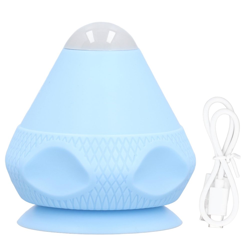 Alomejor Mountable Back Massager Vibration Heated Wall Massage Tool with Suction Cup for Point Deep Tissue Neck Relaxation (Blue)
