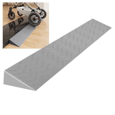 0.4 to 4" Rise Transition Wheelchair Ramp, 660 LBS Capacity Threshold Ramps, Portable Lightweight Plastic Handicap Ramp, for Wheelchair, Stroller, Cuttable(Gray,99 * 13 * 6cm/39 * 5 * 2.4in)