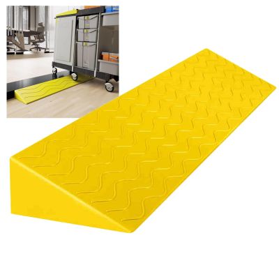 0.4 to 4" Rise Transition Wheelchair Ramp, 660 LBS Capacity Threshold Ramps, Portable Lightweight Plastic Handicap Ramp, for Wheelchair, Stroller, Cuttable(Yellow,99 * 20 * 9cm/39 * 8 * 3.5in)