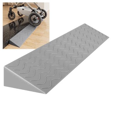 0.4 to 4" Rise Transition Wheelchair Ramp, 660 LBS Capacity Threshold Ramps, Portable Lightweight Plastic Handicap Ramp, for Wheelchair, Stroller, Cuttable(Gray,99 * 18 * 8cm/39 * 7 * 3.1in)
