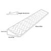 0.4 to 4" Rise Transition Wheelchair Ramp, 660 LBS Capacity Threshold Ramps, Portable Lightweight Plastic Handicap Ramp, for Wheelchair, Stroller, Cuttable(Red,99 * 13 * 6cm/39 * 5 * 2.4in) view 2