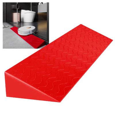 0.4 to 4" Rise Transition Wheelchair Ramp, 660 LBS Capacity Threshold Ramps, Portable Lightweight Plastic Handicap Ramp, for Wheelchair, Stroller, Cuttable(Red,99 * 22 * 10cm/39 * 9 * 3.9in)