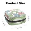 Sanitary Napkin Storage Bag, Zipper Period Pouch for Teen Girls Women, Portable Menstrual Tampons Collect Bags Cartoon Frog Pattern view 2
