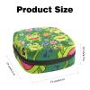 Tampons Holder for Purse, Portable Feminine Menstruation Pad Holder, Cartoon Playful Frogs with Flowers Cute Sanitary Napkin Storage Bag for Women view 2