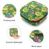 Tampons Holder for Purse, Portable Feminine Menstruation Pad Holder, Cartoon Playful Frogs with Flowers Cute Sanitary Napkin Storage Bag for Women view 3