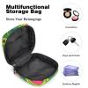 Tampons Holder for Purse, Portable Feminine Menstruation Pad Holder, Cartoon Playful Frogs with Flowers Cute Sanitary Napkin Storage Bag for Women view 4