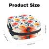 Flowers with Leaves Sanitary Napkin Storage Bag, Tampons Collect Holder Purse, First Period Kit for Girls Women, Pad Bag for Period for School view 2