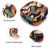 Abstract Hand Drawn Color Pattern Menstrual Pad Purse for School, Tampons Collect Pouch for Women Girls, Soft Sanitary Napkin Disposal Bags view 3