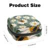 Tampons Holder for Purse, Portable Feminine Menstruation Pad Holder, Bees on Daisy Cute Sanitary Napkin Storage Bag for Women view 2