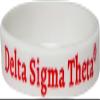 Delta Sigma/ Theta Solid Silicone Wristband [Pack of 4 - White - 8"] - ID#68209 view 1