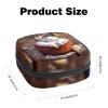 Portable Menstrual Pad Bags, Large Capacity Sanitary Napkin Storage Bag, First Period Kit for Girls Women, Zipper Nursing Pad Holder Cake with Cute Daisy on Old Wood Background view 2