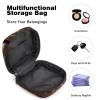 Portable Menstrual Pad Bags, Large Capacity Sanitary Napkin Storage Bag, First Period Kit for Girls Women, Zipper Nursing Pad Holder Cake with Cute Daisy on Old Wood Background view 4