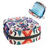 Sanitary Napkin Storage Bag, Zipper Period Pouch for Teen Girls Women, Portable Menstrual Tampons Collect Bags Ethnic Floral Pattern Seamless view 1