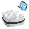 Portable Menstrual Pad Bags, Large Capacity Sanitary Napkin Storage Bag, First Period Kit for Girls Women, Zipper Nursing Pad Holder Marble Texture Art view 1