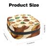 West Cowboy Hats Beige Background Sanitary Napkin Storage Bag, Tampons Collect Holder Purse, First Period Kit for Girls Women, Pad Bag for Period for School view 2