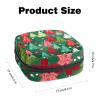 Period Bags for School, Sanitary Napkin Storage Bag for Feminine Pads, Snowflakes Stars Christmas Trees Seamless Pattern Ladies Menstrual Cup Pouch Sanitary Pads Organizer view 2