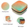 Orange Blue Gradient Sanitary Napkin Storage Bag, Tampons Collect Holder Purse, First Period Kit for Girls Women, Pad Bag for Period for School view 3