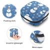 Portable Menstrual Pad Bags, Large Capacity Sanitary Napkin Storage Bag, First Period Kit for Girls Women, Zipper Nursing Pad Holder Merry Christmas Snowman Blue view 3