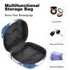 Portable Menstrual Pad Bags, Large Capacity Sanitary Napkin Storage Bag, First Period Kit for Girls Women, Zipper Nursing Pad Holder Merry Christmas Snowman Blue view 4