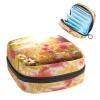 Portable Menstrual Pad Bags, Large Capacity Sanitary Napkin Storage Bag, First Period Kit for Girls Women, Zipper Nursing Pad Holder Beautiful Flower Sunlight view 1