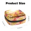 Portable Menstrual Pad Bags, Large Capacity Sanitary Napkin Storage Bag, First Period Kit for Girls Women, Zipper Nursing Pad Holder Beautiful Flower Sunlight view 2