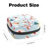 Sanitary Napkin Storage Bag, Zipper Period Pouch for Teen Girls Women, Portable Menstrual Tampons Collect Bags Merry Christmas Tree Snowflake Snowman view 2