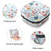 Sanitary Napkin Storage Bag, Zipper Period Pouch for Teen Girls Women, Portable Menstrual Tampons Collect Bags Merry Christmas Tree Snowflake Snowman view 3
