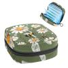 Sanitary Napkin Storage Bag, Zipper Period Pouch for Teen Girls Women, Portable Menstrual Tampons Collect Bags Bees and Daisies view 1