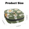 Sanitary Napkin Storage Bag, Zipper Period Pouch for Teen Girls Women, Portable Menstrual Tampons Collect Bags Bees and Daisies view 2