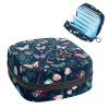 Sanitary Pads Bags, Leaves Flower Butterflies Menstrual Cup Pouch Nursing Pad Holder, First Period Kit Bags for Teen Girls Women Ladies view 1