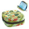 Fun Cartoon Frogs Adorable Flower Sanitary Napkin Storage Bag, Tampons Collect Holder Purse, First Period Kit for Girls Women, Pad Bag for Period for School view 1