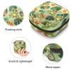 Fun Cartoon Frogs Adorable Flower Sanitary Napkin Storage Bag, Tampons Collect Holder Purse, First Period Kit for Girls Women, Pad Bag for Period for School view 3