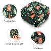 Sanitary Napkin Storage Bag for Women Cute, Feminine Menstruation Pad Holder for Period, Portable Zipper Menstrual Pad Bags Christmas Trees Snowflakes Stars view 3