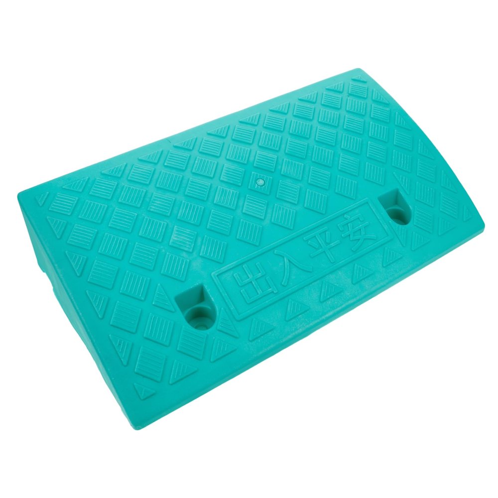 GRIRIW Ramp Reliable Plastic Ramp for Wheelchairs Scooters Equipment Lightweight Portable Stable Driveway Entry Green