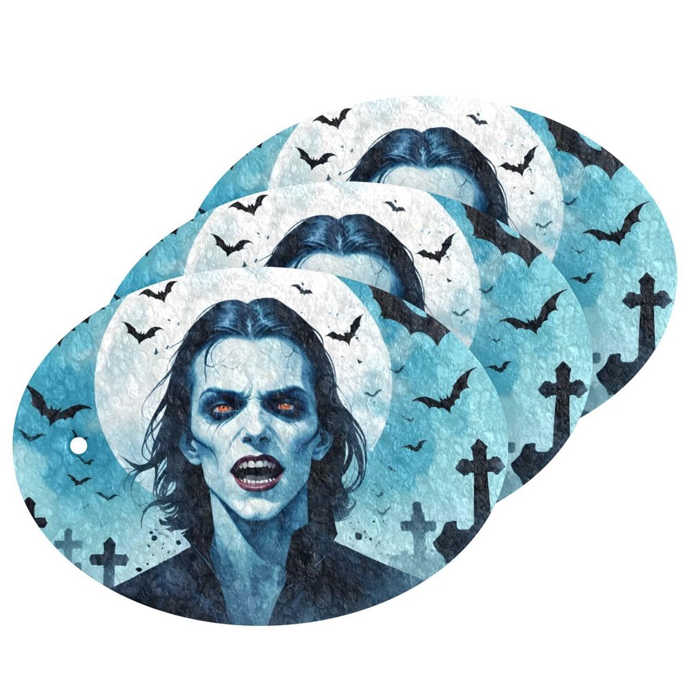 Hezely Zero Scratch Scrub Sponges, 3 Kitchen Sponges for Washing Dishes and Cleaning The Kitchen and Bath, Cleaning Power for Everyday Jobs,Halloween Zombie Blue(3 Count)