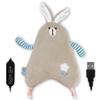 Stuffed Animal Heating Pad for Period Cramps & Menstrual Pain Relief, Cute Plush Gift for Teen Girls Period Kit, Safe USB Powered Heat Pad for Car Travel (USB Beige Rabbit) view 1