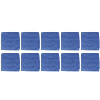 10Pcs Blue Towel Square Soft Microfiber Towel Home Kitchen Supplies