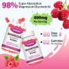 2 Pack Magnesium Glycinate Gummies, High Absorption Magnesium Glycinate Supplements for Relaxation, Sugar Free Chews for Adults & Kids, Relax Mood, Raspberry Flavor, 120 Count view 4