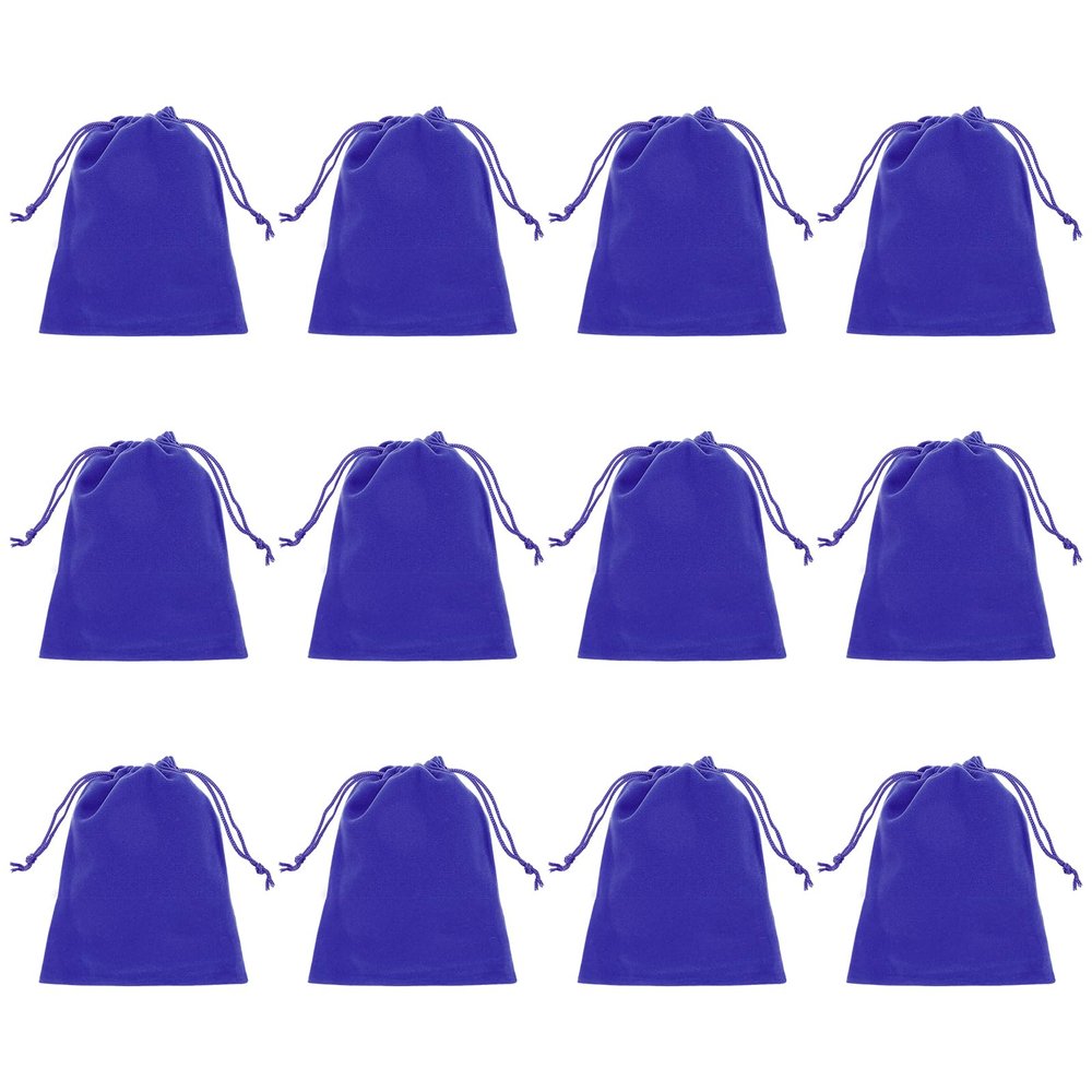 PATIKIL Velvet Gift Bags, 12 Pack 4 x 5 Inch Velvet Drawstring Bag Jewelry Pouch Gift Packaging Bag for Wedding Favor Party Birthday Festivals Blue