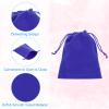 PATIKIL Velvet Gift Bags, 12 Pack 4 x 5 Inch Velvet Drawstring Bag Jewelry Pouch Gift Packaging Bag for Wedding Favor Party Birthday Festivals Blue view 3
