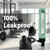Asbirg 2.0 Fitness | Protein Shaker Made of Glass | Protein Shaker | Drinking Bottle | with Spiral Ball | 24 oz (Pastel Green) view 2