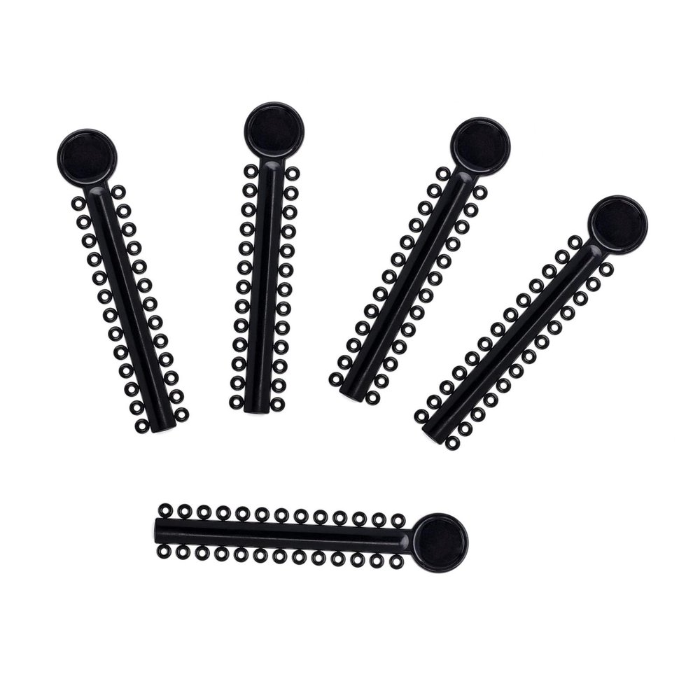2080 Pcs New Dental Power Sticks Ligature Ties Orthodontic Ligature O-Ties Bands Braces Elastomeric Rubber Bands (Black)