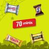 SNICKERS, TWIX, MILKY WAY & 3 MUSKETEERS Halloween Candy Mini Chocolate Variety Pack, Halloween Snack for Party Favors, Trick or Treat and More 70 Ct view 3