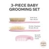 FUNFUSHKA Baby Hair Brush Set for Newborns - Baby Brush and Comb Set - Ultra Soft Goat Hair Bristles, Perfect for Cradle Cap, Newborn Showers & Registries Gift, Comb Brush for Girls & Boys (Rosa) view 2