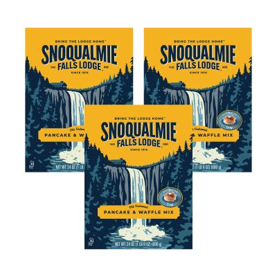Snoqualmie Falls Lodge Old Fashioned Pancake & Waffle Mix, 24 OZ (Pack of 3)