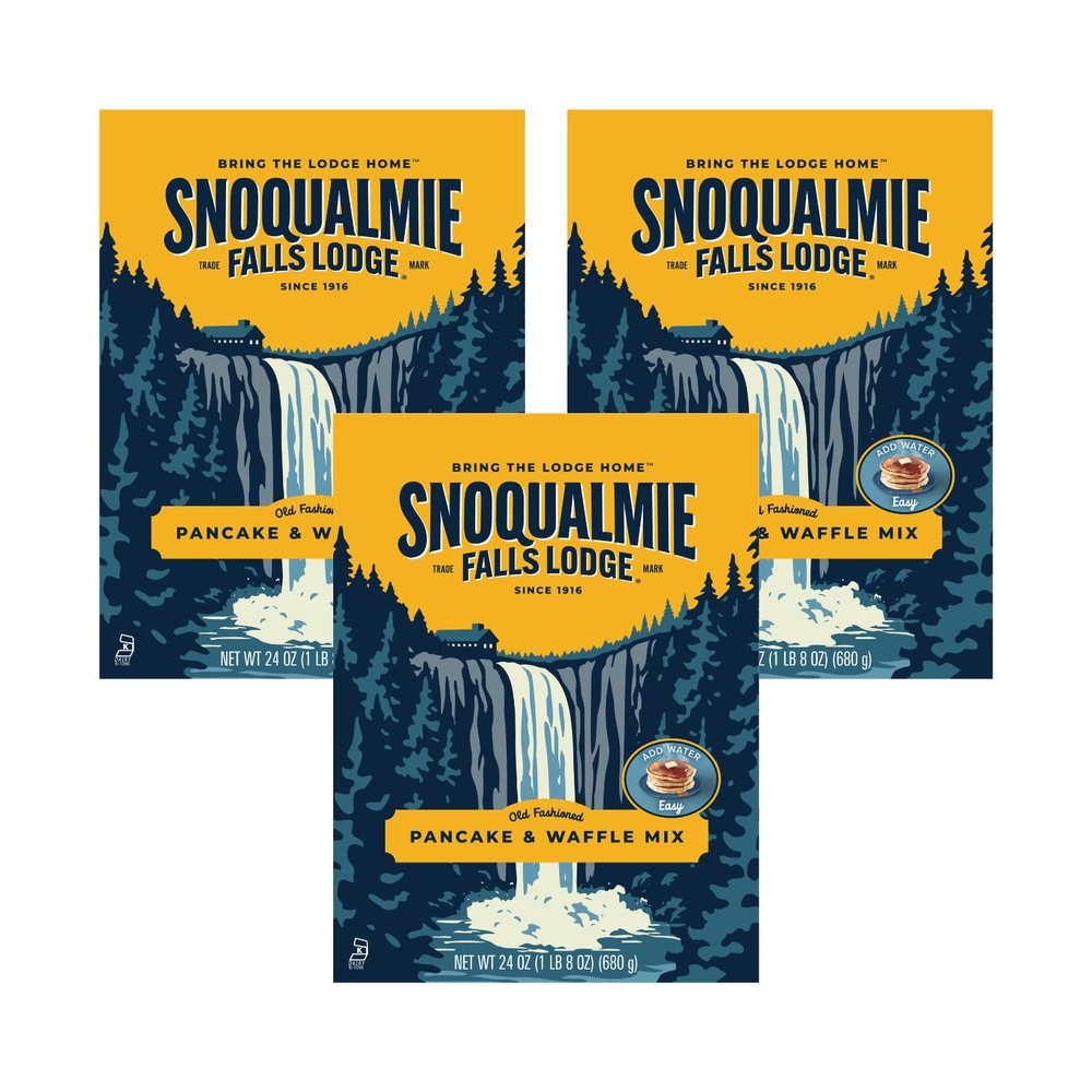 Snoqualmie Falls Lodge Old Fashioned Pancake & Waffle Mix, 24 OZ (Pack of 3)