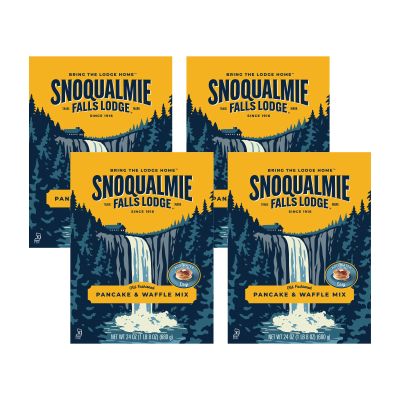 Snoqualmie Falls Lodge Old Fashioned Pancake & Waffle Mix, 24 OZ (Pack of 4)